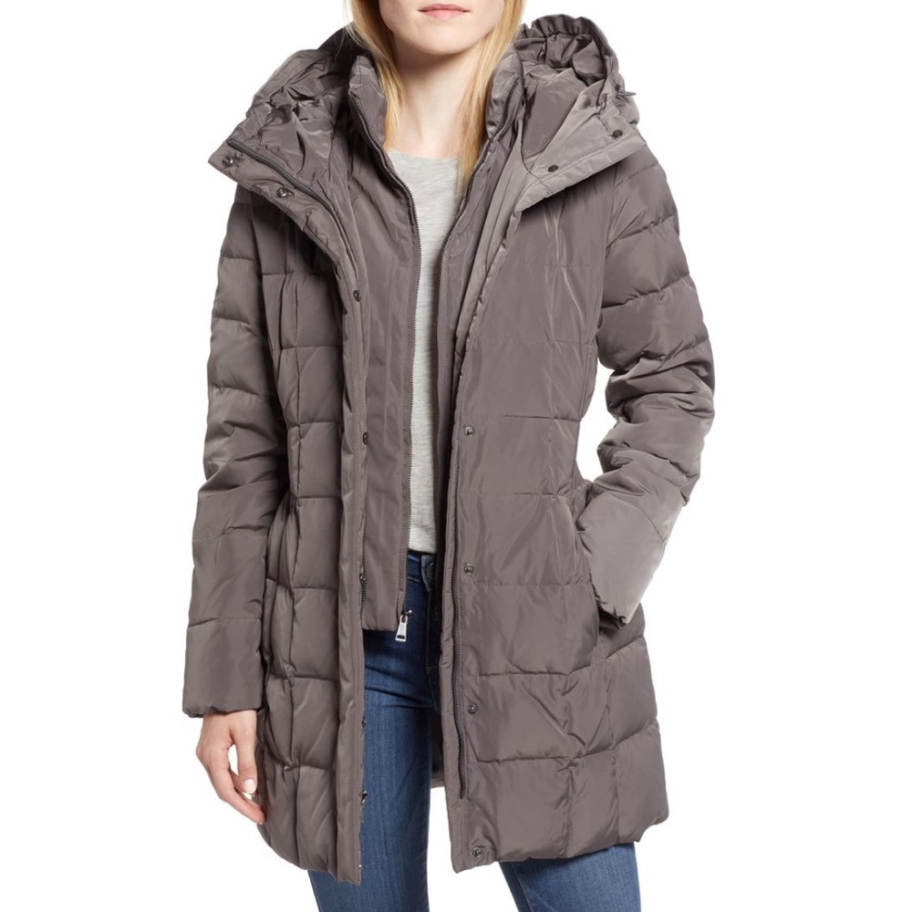 Cole Haan Signature Cole Haan Hooded Down & Feather Jacket In Carbon Color - NWT